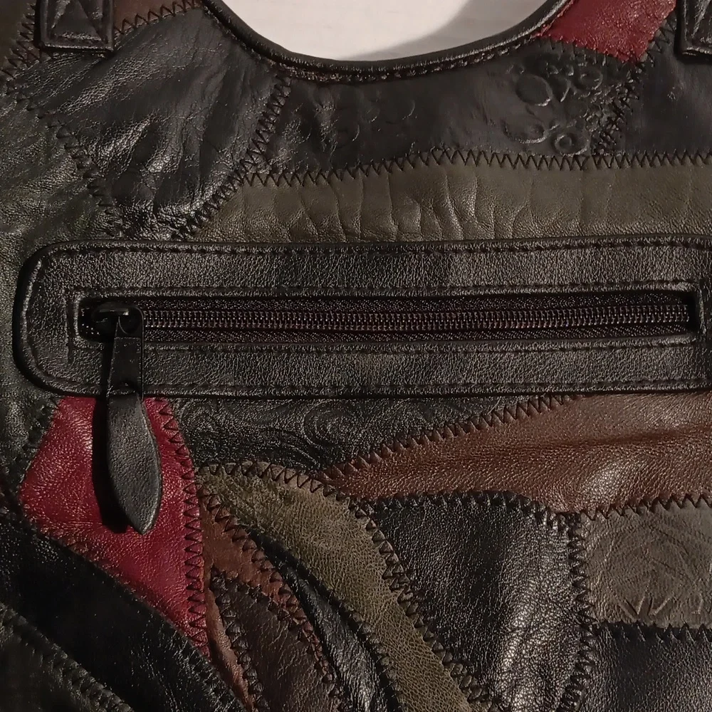 Leather Patchwork Purse